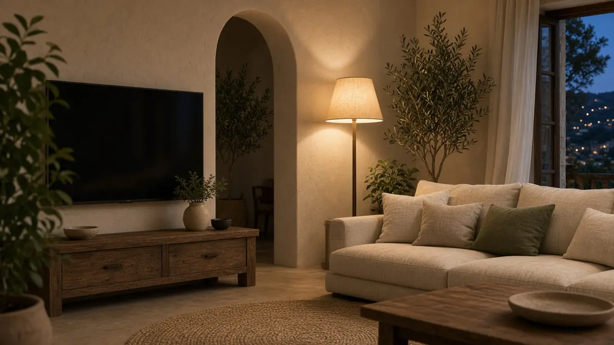 Salón con aparatos apagados para ahorrar luz